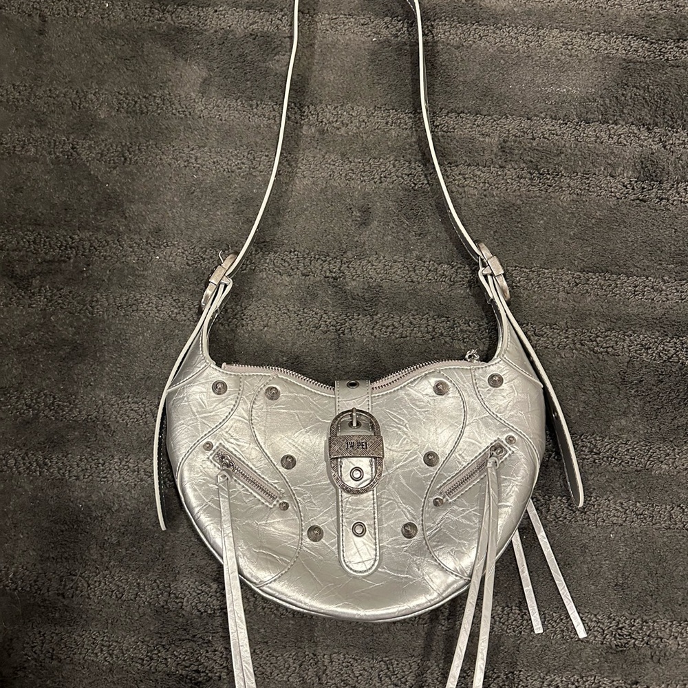 JW PEI Tessa Metallic Pleating Shoulder Bag